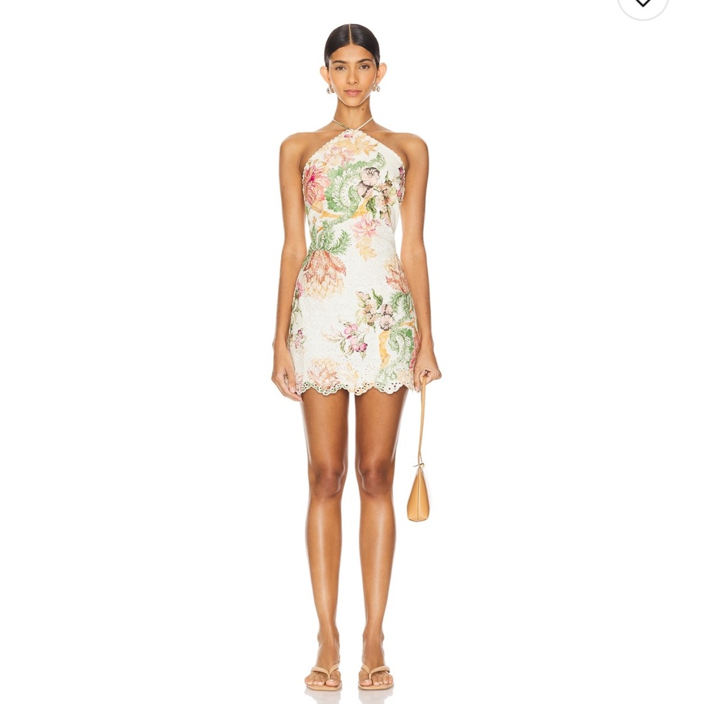 Hemant and Nandita Cream Floral Mini Dress